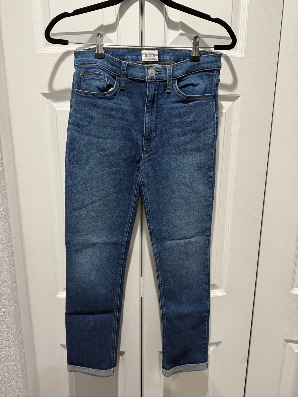 Hudson Women’s Blair High Rise Straight Crop Jeans Size 27